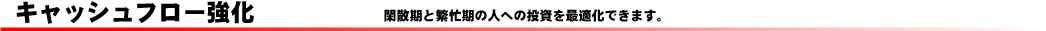 キャッシュフロー（資金力）強化